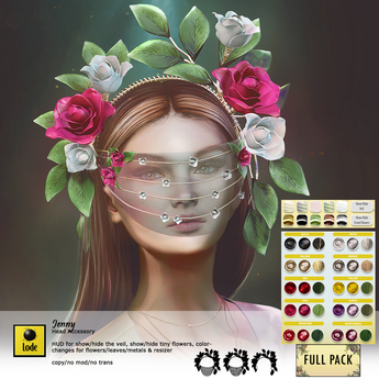 Second Life Marketplace - *LODE* Head Accessory - Jenny [Full Pack]